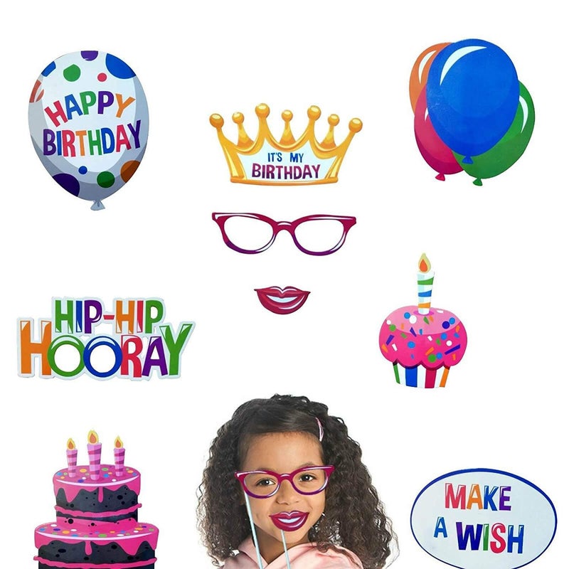 Simple polymer 22 Pcs Happy Birthday Photo Booth Props - Funny DIY Creative Decor for Celebrating - Image 4